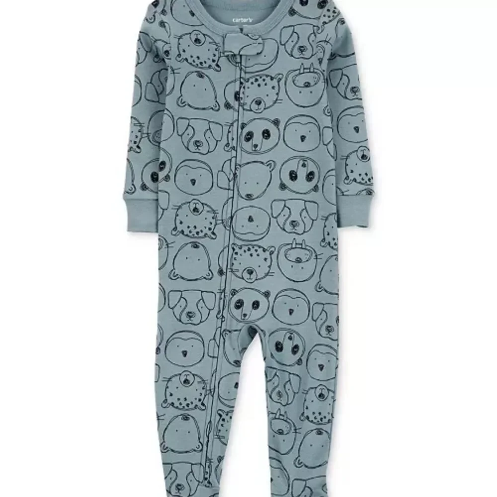 Carter's Toddler Boys 1-Piece Footed Pajama Animal print multiple sizes NWT